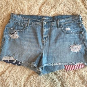 Old Navy Boyfriend Patriotic Denim Shorts